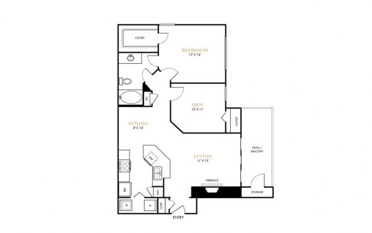 the floor plan for a two bedroom apartment at The  Lana