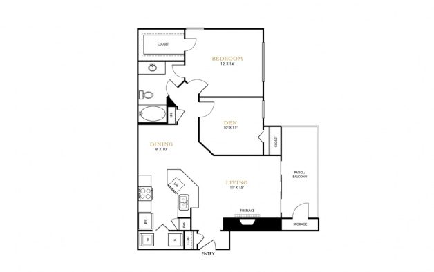 the floor plan for a two bedroom apartment at The  Lana