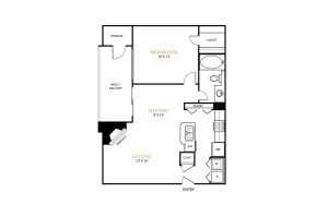 The Lana Floor Plan 1 Bedroom 1 Bath 1 Bed 1 Bath 724 sqft