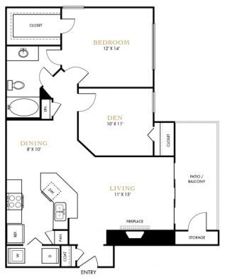 a floor plan for a two bedroom apartment at The  Lana