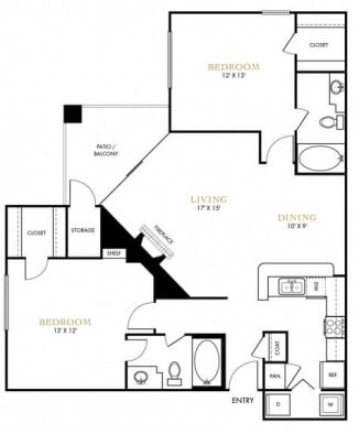 floor plan photo of the park at westchase apartments in houston, tx at The  Lana