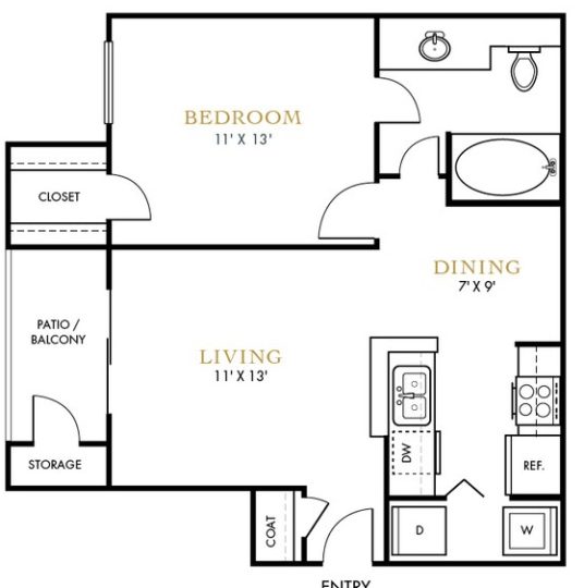 the floor plan for a two bedroom apartment at The  Lana