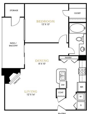 a floor plan for a two bedroom apartment at The  Lana