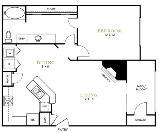 the floor plan for a two bedroom apartment at The  Lana